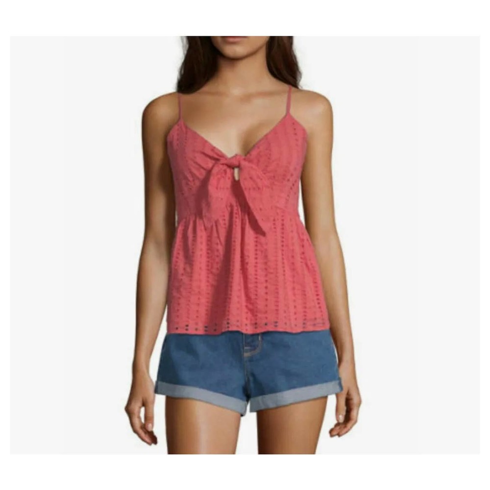A.N.A. | Tie Front‎ Eyelet Tank Top | L